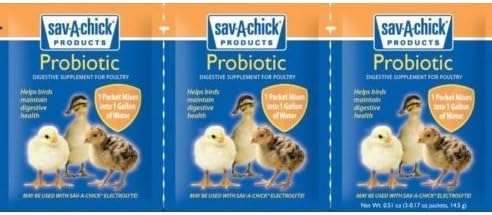 3PK SAV-A-CHICK PROBIOTIC DIGESTIVE SUPPLEMENT FOR POULTRY CHICKEN CHICK WATER