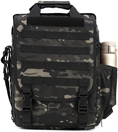 PANS Military Laptop, tactical backpack Shoulder Bags Handbag and Molle System for Travel Work and Life (BLACK-MULTICAM)