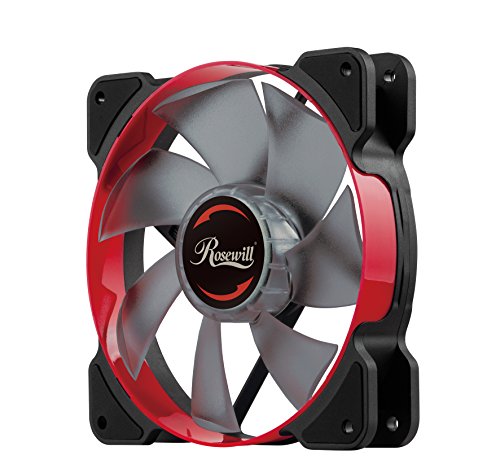 Rosewill computer case fan 120mm with red led and pwm f…