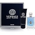 Versace Pour Homme Men Gift Set (Eau De Toilette Spray, Hair and Body Shampoo)
