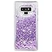 Caka Galaxy Note 9 Case, Galaxy Note 9 Glitter Case [Liquid Series] Sparkle Fashion Bling Luxury Flowing Liquid Floating Glitter Soft TPU Clear Case for Samsung Galaxy Note 9 - (Purple)