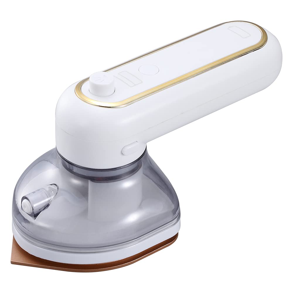 Photo 1 of Cordless Mini Iron for Clothes, Portable Travel Iron Support Dry Wet Ironing, USB Rechargeable Handheld Ironing Machine with 3 Temperature Settings (White)