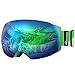 OutdoorMaster Ski Goggles PRO - Frameless, Interchangeable Lens 100% UV400 Protection Snow Goggles for Men & Women (Green Frame VLT 18% Grey Lens with Full REVO Green and Free Protective Case)