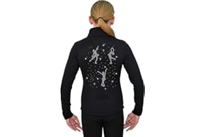 ChloeNoel JS883P Contract Elite Polartec Spiral Fleece Figure Skating Jacket with Crystals Combinations (All About Skating)