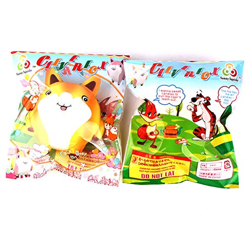 Squishies Cartoon Fox Squishy Slow Rising Scented Squeeze Stress Relief Toys Gifts by Mikilon (Yellow) - Thumbnail 4