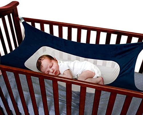 LONYKIBEE Baby Hammock for Nursery Beds Cribs Bedding Crescent Hammocks Blue Absolutely Safety Sleeping Baby Womb Hammocks