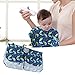 Salon Waterproof Hair Cut Hairdressing Barbers Cape Gown Sea Fish Patterned Barber Styling Cloak for, Blue, Medium