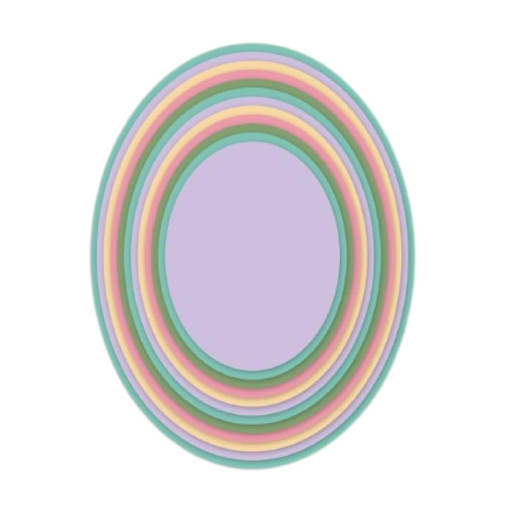 Craftelier - Essential Die Set for Scrapbooking and other Crafts | Oval Shape - Approximate Size of Dies between 7.6 x 10.2 cm and 14.5 x 19 cm