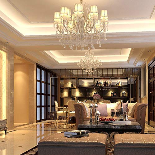 E12 Candelabra LED Bulbs 60W Equivalent, 3000K Warm White, 600 Lumens, 6W LED Chandelier Bulbs Candelabra Base, Non-Dimmable, Pack of 12