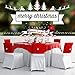 Christmas Chair Covers Santa Hat Chair Back Covers Xams Chair Covers Caps Slipcovers Set for Christmas Festive Home Dinner Table Chairs Decoration Kitchen Party Decor (1-6Pack)