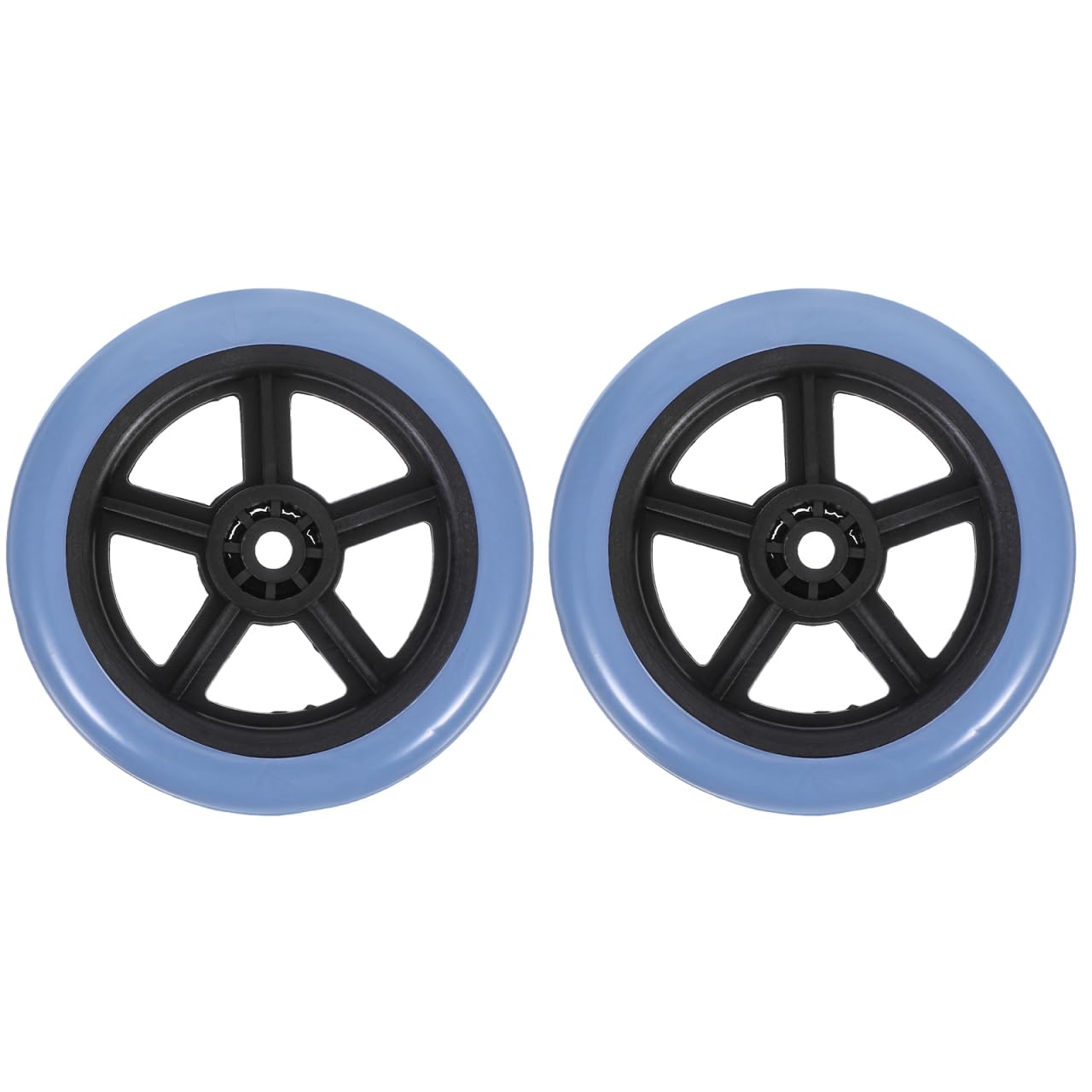 ORFOFE 2 Pcs 4.53 Inch Wheelchair Wheels Replacement Front Caster for Walkers Rollators Smooth Quiet Pvc Metal Mobility Accessories