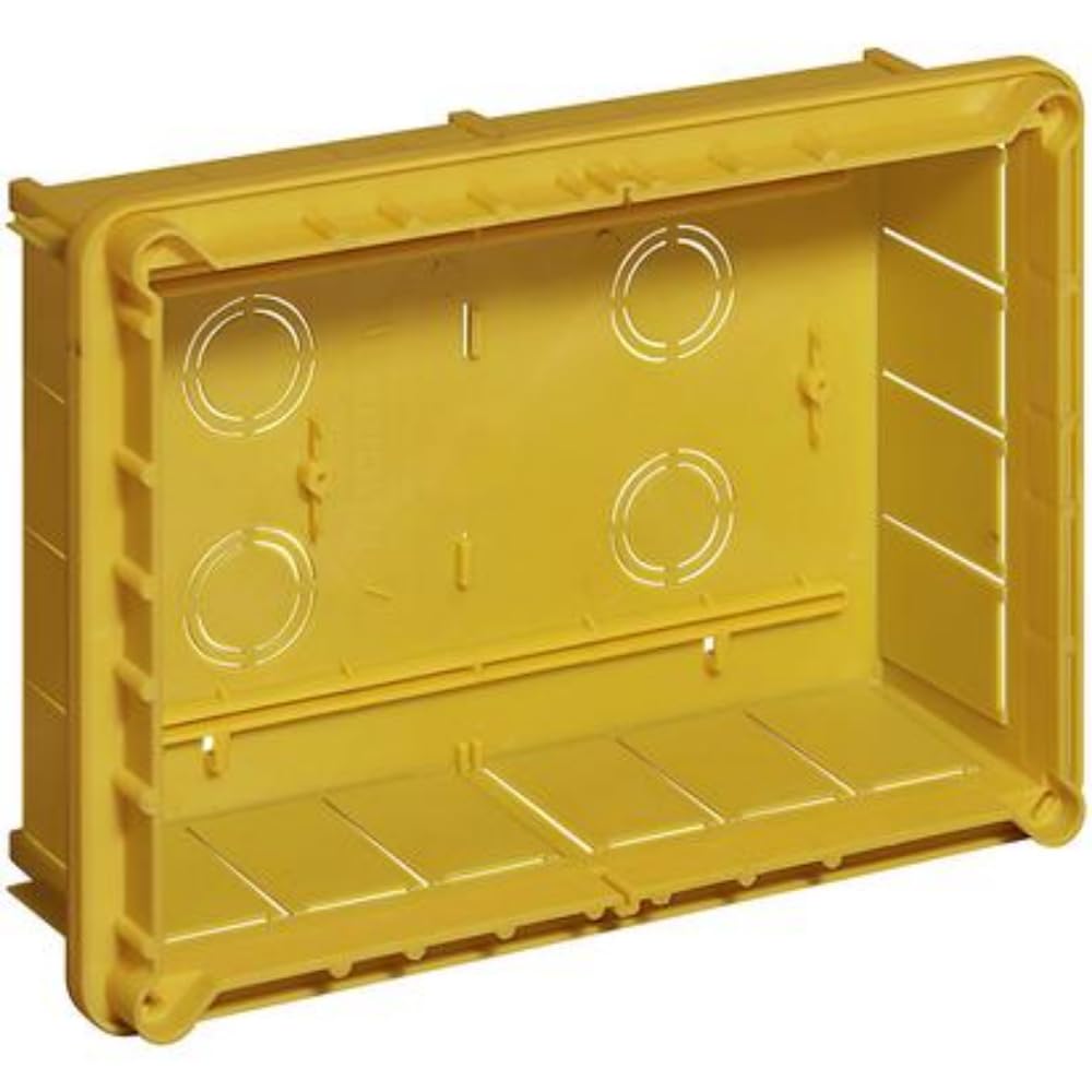 BTicino 16206 Junction Box Recessed Network-Ready for subdivision in 2 Compartments, Yellow