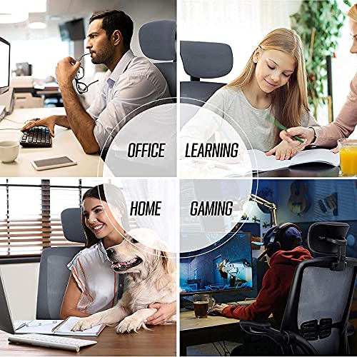 ENGBER Office Chair Ergonomic Desk Chairs Lumbar Support, Mesh Computer