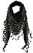 KMystic Lace Triangle Sheer and Winter Scarf (Winter Black)