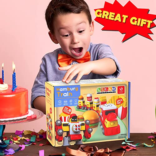 Building Train Robot Toys for 3 4 Year Old Boys Gifts, Take Apart Car