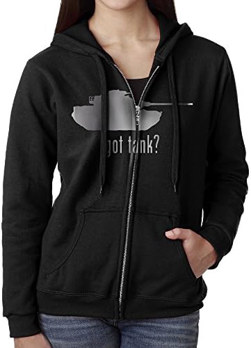 Women Got Tank Military Army Viny Platinum Style Hoodie Sweatshirt Black