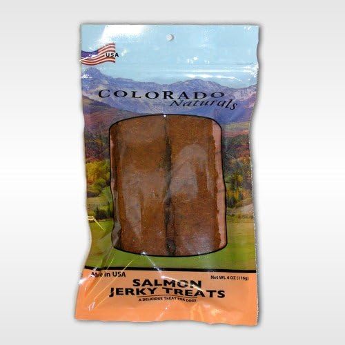 Colorado Naturals Wild Caught Salmon Jerky Dog Treats. Made in USA - 4oz