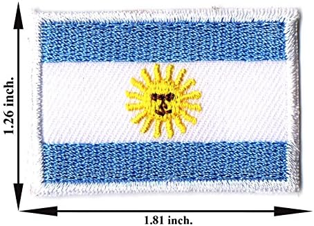 Argentina Flag 1.81"x1.26" Appliques Hat Cap Polo Backpack Clothing Jacket Shirt DIY Embroidered Iron on / Sew on Patch