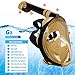 Greatever G2 Full Face Snorkel Mask with Latest Dry Top System,Foldable 180 Degree Panoramic View Snorkeling Mask with Camera Mount,Safe Breathing,Anti-Leak&Anti-Fog