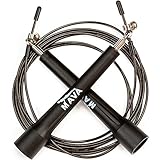 Mava Sports Speed Jump Rope - Fully Adjustable High Speed Cable for Cross Training, WODs, MMA and Boxing - Includes Carry Bag & Spare Screw Kit - Ball Bearings & Anti-Slip Handles - Endurance Fitness Training