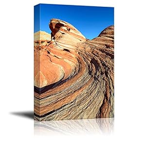 Beautiful Scenery Landscape Fire Wave Rock Formation in...