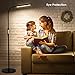 Albrillo Dimmable LED Floor Lamp with Remote Control and Timer, 1800lm Standing Light for Living Room Bedroom Office, 2-in-1 LED Reading Lamp, Black