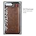iPhone 8 Plus / iPhone 7 Plus Wallet Leather Case for Men, 3 Hidden Credit Card Holder / ID Slots & Money Pocket - Brown