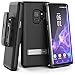 Encased Belt Case for Samsung Galaxy S9 Holster Clip with Metal Kickstand (Slimline Series, Black)