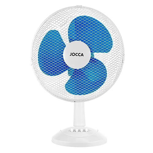 - Ventilador de Sobremesa 30 cm | 3 Velocidades | Oscilación | Cabezal Reclinable | 3 Aspas Aerodinámicas | Bajo Consumo 40W | Diseño Compacto y Silencioso