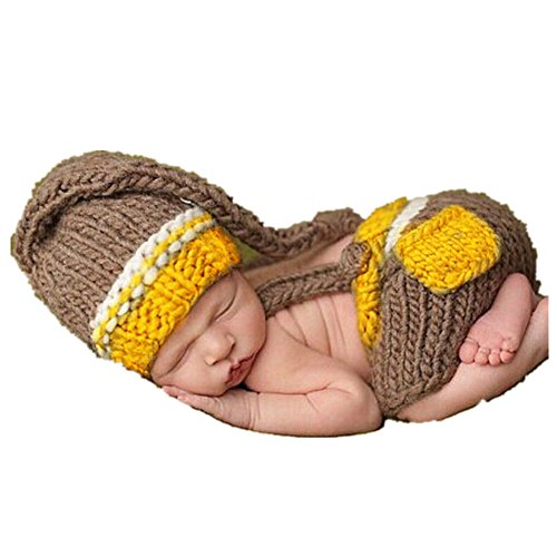 Newborn Baby Photography Props Boy Girl Photo Shoot Outfits Crochet Knit Cute Hat Pants Photography Props