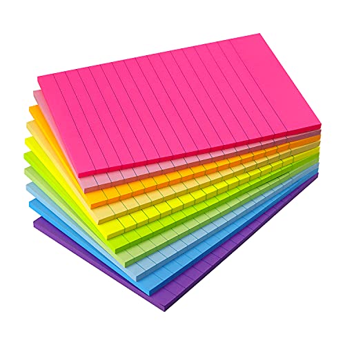 Early Buy 10 Pads Lined Sticky Notes with Lines 4x6 SelfStick Notes