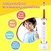 Sonic Electric Toothbrush for Kids and Teenagers, Cartoon Design, Proalpha Wireless USB Fast Charging Waterproof Toothbrush With 2 Reminder Heads, 3 Modes with Timer, Mode Memory(white)