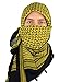 Mato & Hash Military Shemagh Tactical 100% Cotton Scarf Head Wrap - Black/Gold CA2100-2