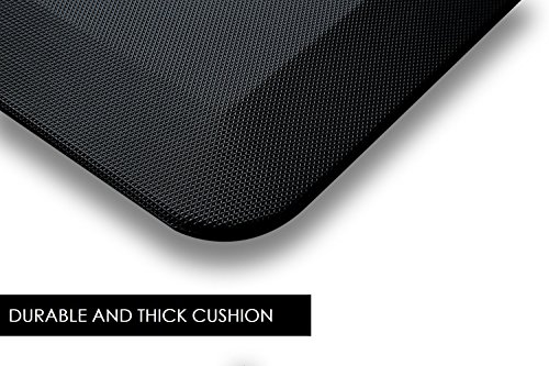 Ergohead Standing Desk Mat - Anti Fatigue Mat With Massage Ball For Stand Up Desk, Ergonomically Engineered, 20" x 32" , Black