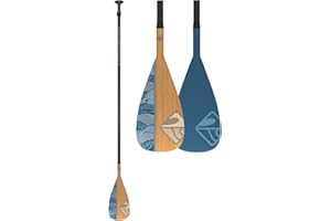 Boardworks 2 Piece SUP or Stand Up Paddle Board Paddle, Fiberglass Blade, Adjustable Carbon Fiber Shaft, 70 - 86 Inches
