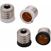RecDec 4 Pack Ceiling Fan Lights Socket Adapter Intermediate E17 to E12 Socket Adapter Candelabra Base Converter for E12 LED Candelabra Bulbs Ceiling Fan Bulbs Kitchen Range Hood Microwave Oven Garden