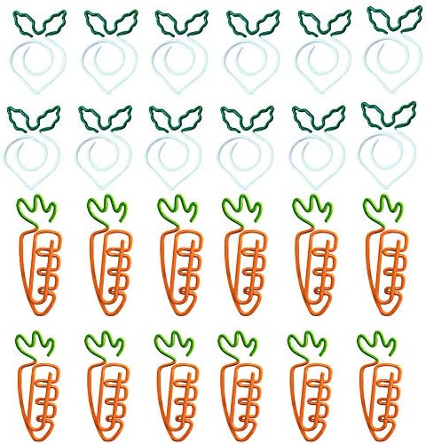 ゼムクリップ ２４枚 かわいい クリップ 果物 ニンジン しおり ペーパークリップ 文房具 装飾 学用品 学生用品 ２４