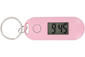 Totority Keychain Pocket Watch, Digital Clip On Watch Electronic Hanging Watch