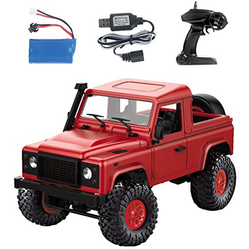Most Wished RC Off-Road Army Truck, Front LED Light 1:12 4WD RC Car Off-Road Military Rock Crawler Monster Truck