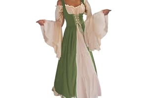 Abaowedding Womens's Medieval Renaissance Costume Cosplay Over Dress
