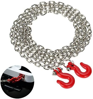 Trailer Hook and Chain for 1/10 RC Rock Crawler Car Decor