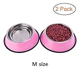 Whippy Stainless Steel Dog Bowl For Small/Medium/Large Pets (set of 2)