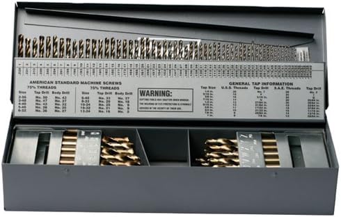 TTC A3789-SMCO 3-in-1 115 Pc Cobalt RH Screw Machine (Stub) Drill Set
