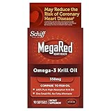 MegaRed Omega 3 Krill Oil - 100% Pure Antarctic Krill Oil - Optimal Combination of Omega 3 Fatty Acids - EPA, DHA - 350mg/softgel, 90 Softgels, 3 month supply