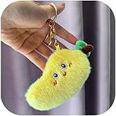 Grmpt Mango Keychain Plush Mango Key Ring Cute Fruit Keychains