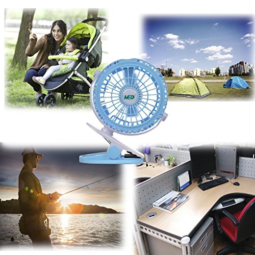image for MED FAN TOMOTO Mini Battery Operated Clip Fan,Sall Portable Fan Powere