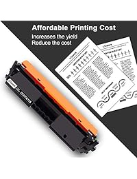 Uniwork   Cartucho de tóner de repuesto para impresora HP 17A CF217A, Laserjet Pro MFP M130fw, Laserjet Pro M102w, Laserjet Pro MFP M130nw M130fn M130a, 2 negro (chip)