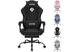SITMOD Gaming Chair for Adults, Ergonomic High Back Computer Chair with Pocket Spring Cushion, Breathable Fabric, 360° Swivel, Adjustable Recline, Headrest & Lumbar Support, Heavy Duty Frame, 350LBS Capacity