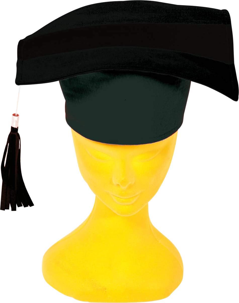 Mortar Hat A+ Bachlore Abi College Aftermarket Party, Black, 17.6 x 15.8 x 5 cm; 181.44 Grams