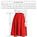 Yige Women's High Waist Flared Skirt Pleated Midi Skirt with Pocket